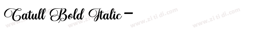 Catull Bold Italic字体转换